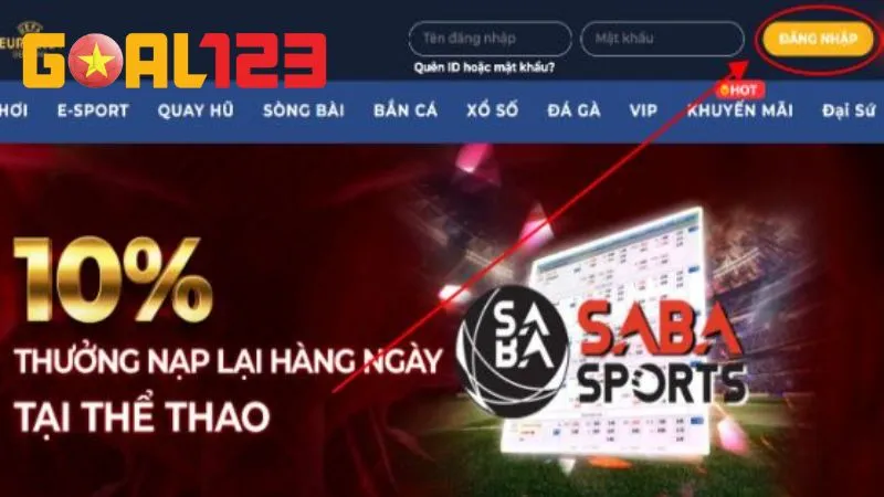 Đăng Nhập Goal123 - Dễ Dàng, Trơn Tru Chỉ Trong 2 Phút 2 Nhấn chọn nút "Đăng nhập" để điền thông tin tài khoản